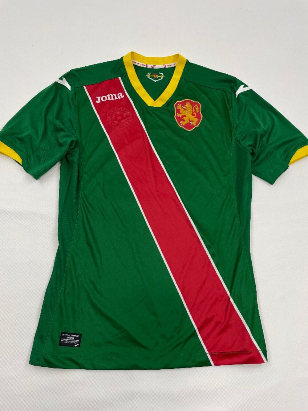 Bulgaria Joma National Team Soccer Jersey Green Red Lion Crest Men's L